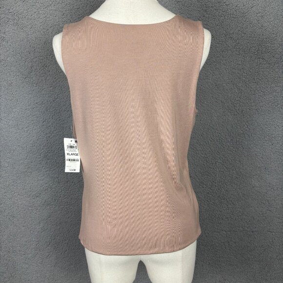 ON 34TH Women's XL Modal Spandex Scoop Neck Tank Top Blush New With Tag's. - Picture 5 of 8
